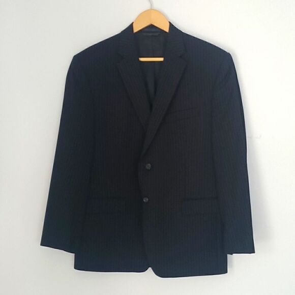 Lauren Ralph Lauren | Pinstripe Wool Blazer - Picture 1 of 8